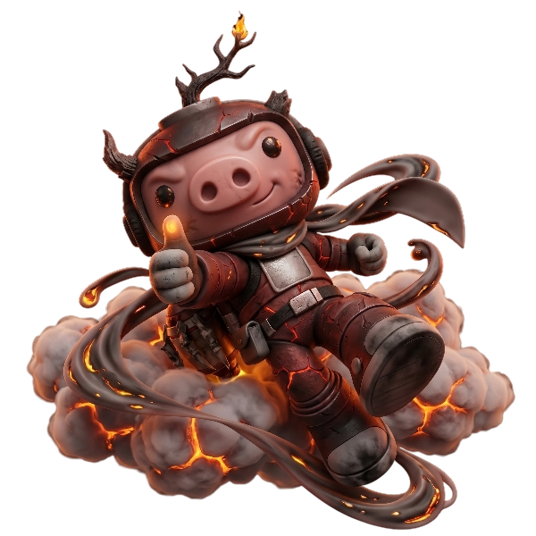 mascot on cloud